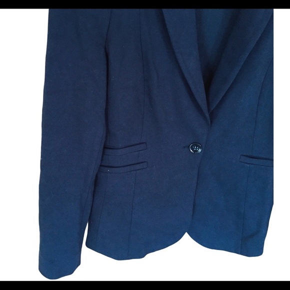 S.OLIVER Black Label Tailor Fit Blazer With 1 Button Enclosure Navy Blue Size 6 - Picture 4 of 9